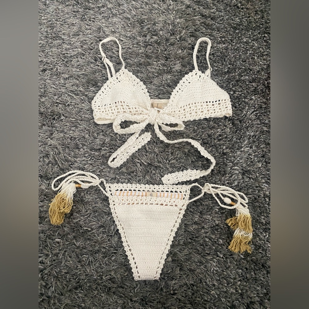 Brand new never worn SHE MADE ME bikini crochet